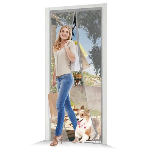 JOY2SEE Fliegengitter Balkontür Magnet 115x205cm, Aktualisierte Version Fliegengitter Tür, Graue Magnetvorhang Insektenschutz, Ohne Bohren JOY2SEE Fliegengitter Balkontür Magnet 115x205cm, Aktualisierte Version Fliegengitter Tür, Graue Magnetvorhang Insektenschutz, Ohne Bohren von JOY2SEE