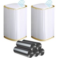 2er-Set Abfalleimer Square 15 L, mit Intelligentem Sensor, für zu Hause oder im Büro - inklusive 100 Abfallsäcke 2er-Set Abfalleimer Square 15 L, mit Intelligentem Sensor, für zu Hause oder im Büro - inklusive 100 Abfallsäcke von JOYBOS