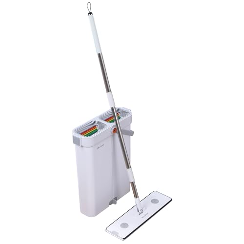JOYBOS Flacher Wischmopp aus Mikrofaser und Abtropfschale von JOYBOS
