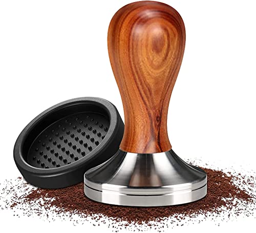 JOYBOY Kaffee Tamper,Espresso Tamper,Kaffeestampfer aus Edelstahl,inkl Tampermatte,für perfekten Espresso Barista-Werkzeug,Design Kaffee Tamper Set,Tamper 58mm,für Cafes und Kaffeeliebhaber von JOYBOY