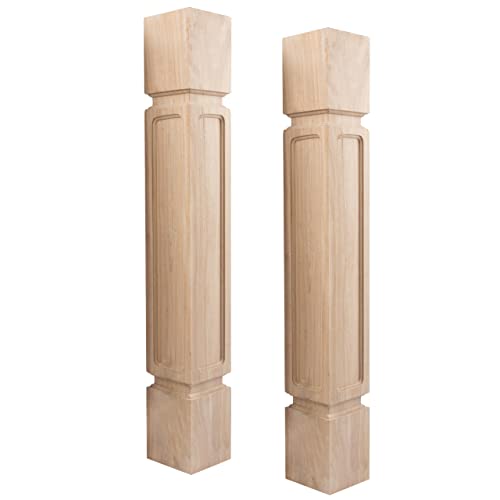 JOYCEMALL 90x12cm Kochinsel Holz Tischbeine, 2er Set Klassisch Massivholz Säulen DIY Ersatz Möbelfüße für Kücheninsel Esstisch Couchtisch von JOYCEMALL