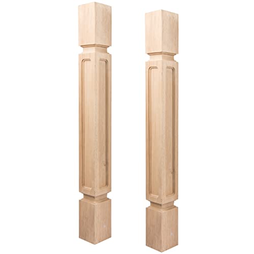 JOYCEMALL 90x9cm Kochinsel Holz Tischbeine, 2er Set Klassisch Massivholz Säulen DIY Ersatz Möbelfüße für Kücheninsel Esstisch Couchtisch von JOYCEMALL