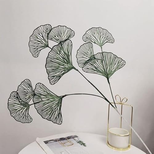 Gefälschte Hochzeit Ginkgo-Blatt-Blumen-Zweig Künstliche Ginkgo-Blätter Home Shop Decor-grün von JOYDREAMDESIGN