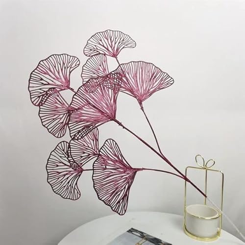 Gefälschte Hochzeit Ginkgo-Blatt-Blumen-Zweig künstliche Ginkgo-Blätter Home Shop Decor-rot von JOYDREAMDESIGN