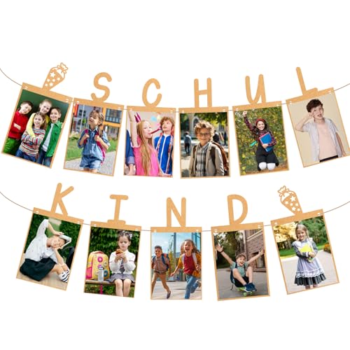 Girlande Schulkind Deko Fotogirlande Girlande Schulkind Deko Fotogirlande von JOYEASE