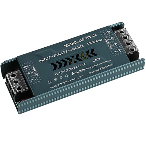 JOYELEC 100W 24V 4.1A LED Trafo Treiber Netzteil Schlankes LED-Schaltnetzteil für Heimtechnik Eingang Treiber Transformator AC110V AC230V auf DC24V Ausgang geeignet für Niederspannungs-Lichtleisten von JOYELEC