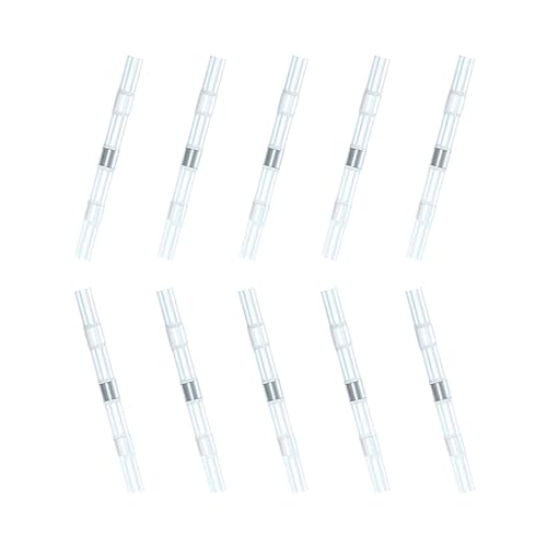 JOYELEC 100stk Kabelverbinder，Lötverbinder mit Schrumpfschlauch，26-24AWG(0.25mm²-0.34mm²) Wasserdicht Schrumpfverbinder，Schrumpfschweißen Stoßverbinder (100 Stücke weiß in Säcken) von JOYELEC