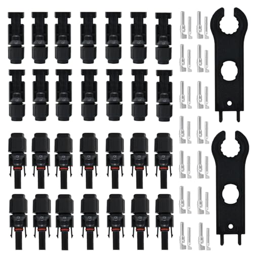 JOYELEC 14 Paar Solar-Kabel wasserdichte Steckverbinder, Kabelverbinder für Solarpanel,IP67 Männlich/Weiblich Solar Kabelstecker Verbinder,Sechseck von JOYELEC