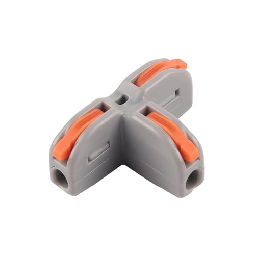 JOYELEC 15 Stück Verbindungsklemmen,T11 Schnellanschlussklemme Kabelverbinder,Kompakten Steckklemmen 1 Eingänge/2 Ausgänge, Kabel 0.08-2.5(4.0) mm²,250V,32A Leiter Klemme von JOYELEC