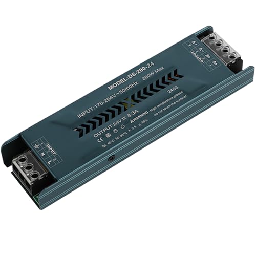 JOYELEC 200W 24V 8.3A LED Trafo Treiber Netzteil Schlankes LED-Schaltnetzteil für Heimtechnik Eingang Treiber Transformator AC230V auf DC24V Ausgang geeignet für Niederspannungs-Lichtleisten von JOYELEC