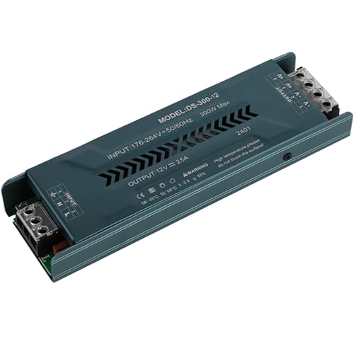 JOYELEC 300W 12V 25A LED Trafo Treiber Netzteil Schlankes LED-Schaltnetzteil für Heimtechnik Eingang Treiber Transformator AC230V auf DC12V Ausgang geeignet für Niederspannungs-Lichtleisten von JOYELEC