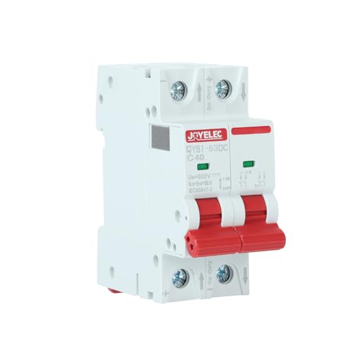 JOYELEC 40ASolar Photovoltaik Systeme Miniatur-Leistungsschutzschalter,2 Polig,DC500V für Solar Panels Pv Anlage Sicherungsautomat Trennschalter JOYELEC 40ASolar Photovoltaik Systeme Miniatur-Leistungsschutzschalter,2 Polig,DC500V für Solar Panels Pv Anlage Sicherungsautomat Trennschalter von JOYELEC