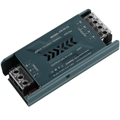 JOYELEC 60W 24V 2.5A LED Trafo Treiber Netzteil Schlankes LED-Schaltnetzteil für Heimtechnik Eingang Treiber Transformator AC110V AC230V auf DC24V Ausgang geeignet für Niederspannungs-Lichtleisten von JOYELEC