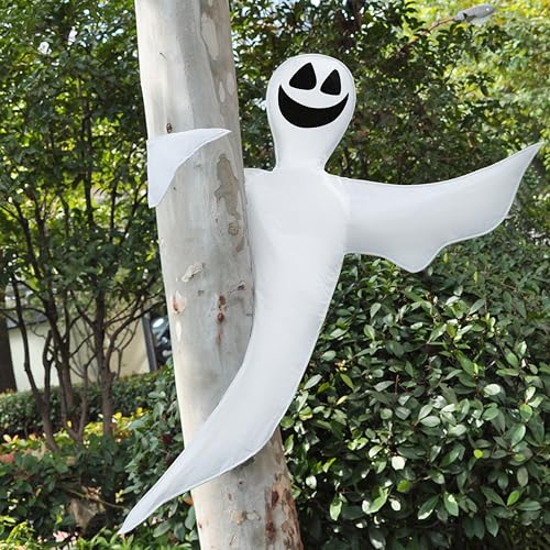 JOYIN Halloween-Gespenst als Baum-Deko, lächelndes Geister-Design, zur Dekoration im Freien, für Grünflächen, Partys von JOYIN