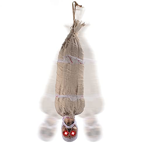 Joyin Halloween animierte hängende Leiche mit LED-Leuchtaugen und Soundeffekt für Innen- und Außendekorationen, 88,9 cm von JOYIN
