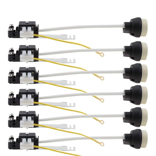 6 Stück GU10 Lampenfassung Fassung Fassung für GU10 Halogen und LED Lampen Terminal Block Metall Aufsatz von JOYINLED