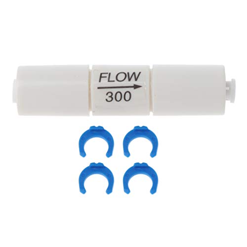 JOYKK 300cc Wasserfilter Umkehrosmose-Durchflussbegrenzer Kapillarrohreinsatz für RO-System - Weiß + Blau von JOYKK