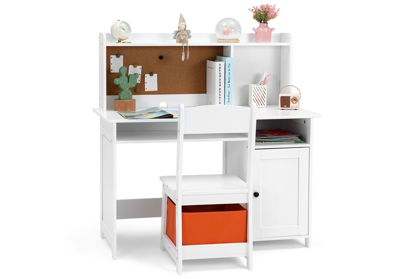 JOYLDIAS Kinderschreibtisch Kinder Schreibtisch mit Stuhl Ablageflächen und Stauraum (2-St., 1 Schreibtisch,  1 Stuhl) von JOYLDIAS