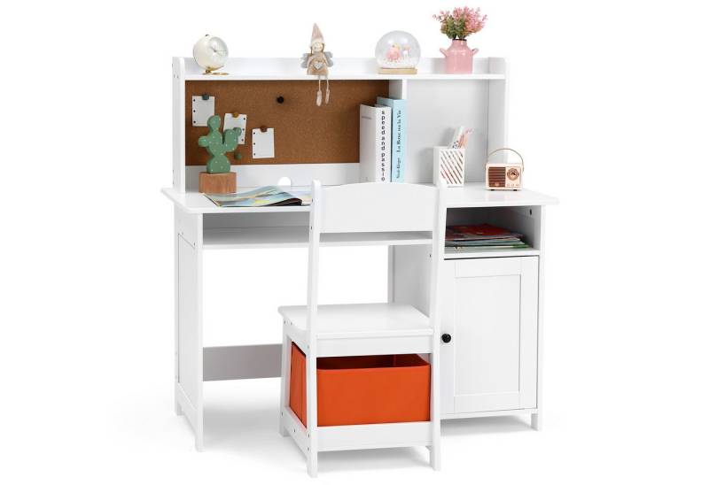 JOYLDIAS Kinderschreibtisch Kinder Schreibtisch mit Stuhl Ablageflächen und Stauraum (2-St., 1 Schreibtisch,  1 Stuhl) von JOYLDIAS