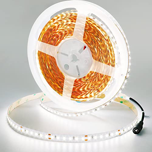 JOYLIT 24V LED Streifen 10M Kaltweiß 6000K 12800LM Sehr Hell, UL CE Profi CRI 90+ Selbstklebend Licht Band mit 1200LEDs SMD 2835 Hohe Dichte 150W Weiss Light Strip für Wohnen, Gewerbe von JOYLIT