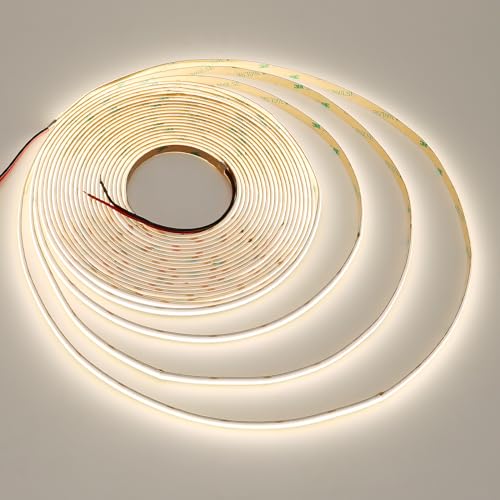 JOYLIT 24V COB LED Streifen 10M 4000K Neutralweiß 120° Innen, 384LEDs/M LED Strip Dimmbar CRI 90+ 7650LM Hell Selbstklebend Lichtband für Schlafzimmer, Wohnzimmer, Büro, Hotel von JOYLIT