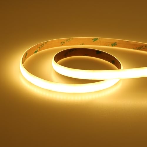 JOYLIT 24V Diffuse LED Streifen 5M 2700K Warmweiß Wasserdicht Unsichtbare LEDs, CE UL PRO 280LEDs/M 20W/M 7700LM Superhell Ohne Punkte LED Strip, CRI 92+ Dimmbar Band LED (Benötigt 24V 5A Netzteil) von JOYLIT