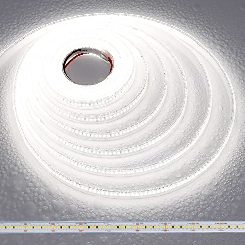 JOYLIT 24V LED Streifen 5M 5000K Tag Weiß 238LEDs/M IP67, CE UL PRO 2750LM/M Ultrahell CRI 92+ Dimmbar Außen LED Strip, 2835 SMD Hohe Dicht Licht Band 13750 Lumen 120W für Wohnen, Gewerbe, Industriell von JOYLIT