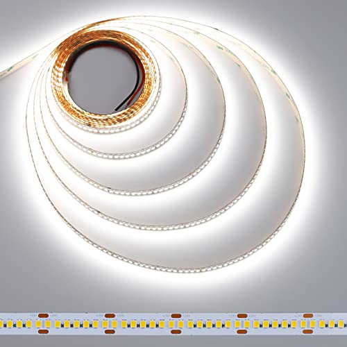 JOYLIT 24V Sehr Hell LED Streifen 5M Weiß 238LEDs/M Innen, CE UL PRO+ 2835 SMD 5000K LED Strip 2600LM/M 24W/M CRI 92+Dimmbar Lichtband Für Gewerbe, Industrie, Haushalt (Ohne 24V Trafo) JOYLIT 24V Sehr Hell LED Streifen 5M Weiß 238LEDs/M Innen, CE UL PRO+ 2835 SMD 5000K LED Strip 2600LM/M 24W/M CRI 92+Dimmbar Lichtband Für Gewerbe, Industrie, Haushalt (Ohne 24V Trafo) von JOYLIT