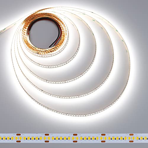 JOYLIT 24V LED Streifen 5M 5000K Weiss 2750LM/M Sehr Hell CRI 92+, CE UL Profi Dimmbar LED Strip 238LEDs/M SMD 2835 Hohe Dicht 120W Selbstkleben Licht Band für Gewerbe, Industrie von JOYLIT