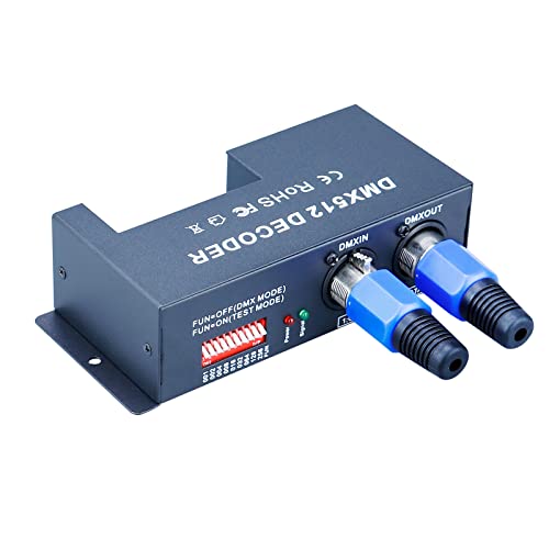 JOYLIT DMX512 LED Decodierer Controller Treiber DC 12V 24V 4Kanal 4x4A für RGBW 5050 3528 LED Streifen Licht von JOYLIT