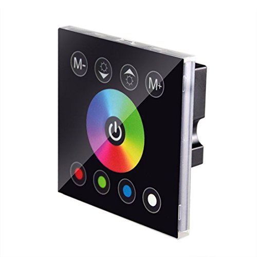 JOYLIT RGBW LED Strip Controller 4CH 4A Wandschalter, DC 12/24V Wand Touch Panel LED Controller, LED Dimmschalter Controller für RGB RGBW LED Streifen Dimmbare, Farbwechsel von JOYLIT