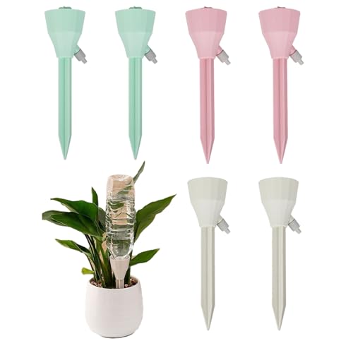 JOYOLA 6 Stück Automatisch Bewässerung Set, Einstellbar Automatische Bewässerungsgeräte Pflanzen Bewässerung Bewässerungssystem Wasserspender Pflanzen Tropfbewässerung für Topfpflanzen Gartenpflanzen von JOYOLA