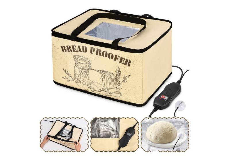 JOYOLEDER Brotkasten Brot Gärbox Sauerteig, Faltbare Teiggärbox Brot Gärschrank, (Einstellbare Temperatur und Timer Temperatureinstellung Gärbox mit Deckel, Hausgemachte Sauerteig Gärmaschine Brotherstellung Zubehör) von JOYOLEDER