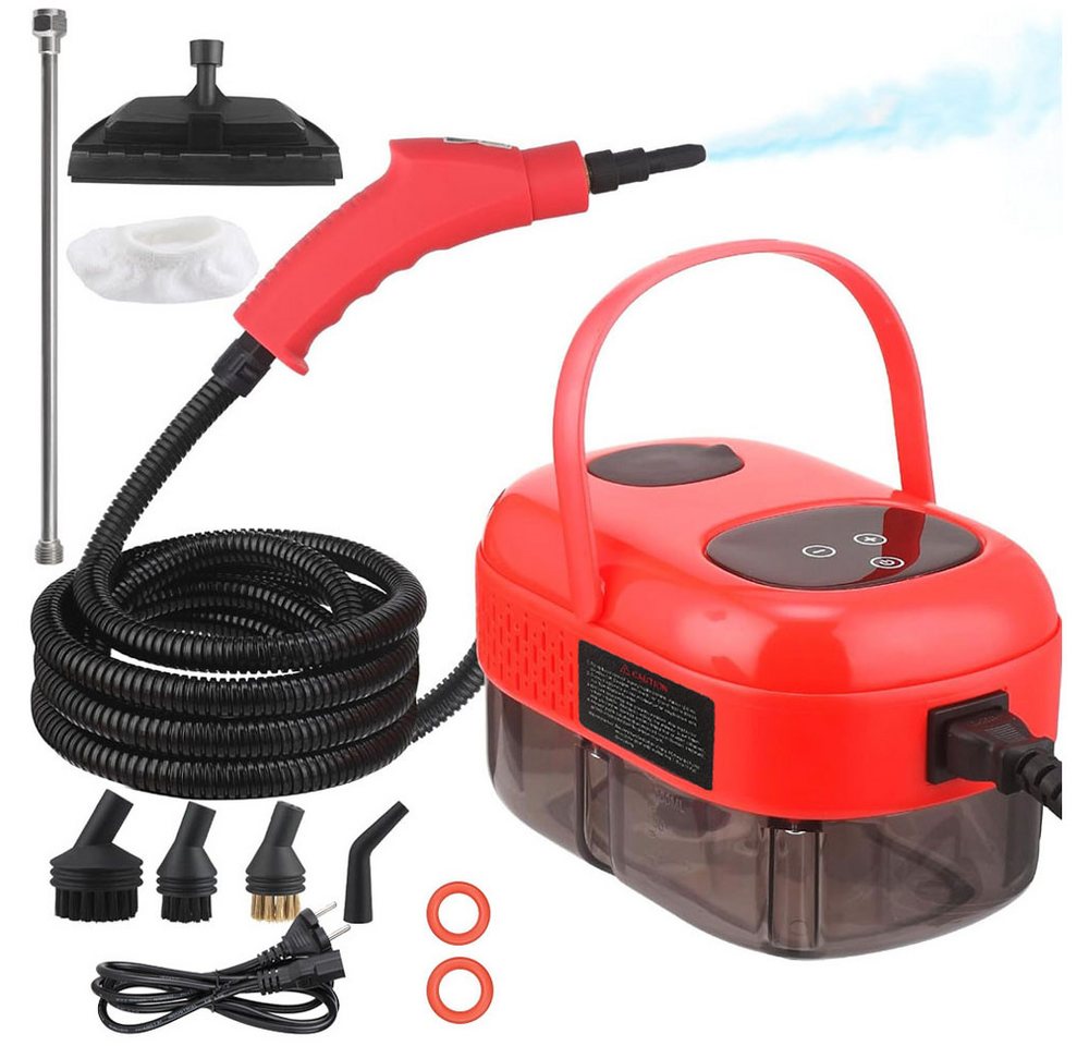 JOYOLEDER Dampfreiniger 6 Einstellbar Geschwindigkeiten, 1100ml Tank 2500 W, Dampfbese Cleaner Handdampfreiniger von JOYOLEDER