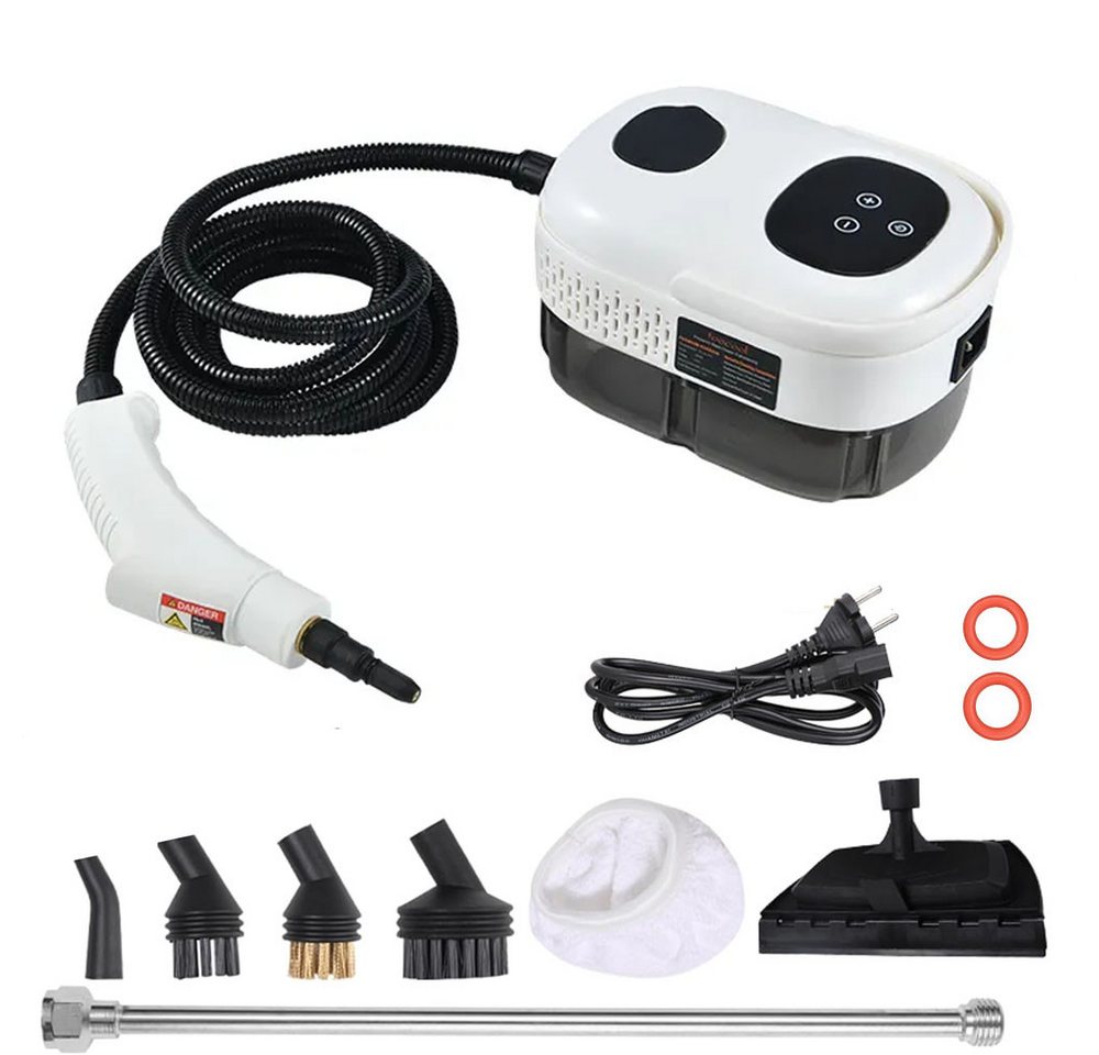 JOYOLEDER Dampfreiniger Wasch-Sauger 1100ML Großem Wassertank, Mehrzweck-Dampfreinigungsgerät, 2500 W, mit 3 Bürstenköpfe 110 °C von JOYOLEDER