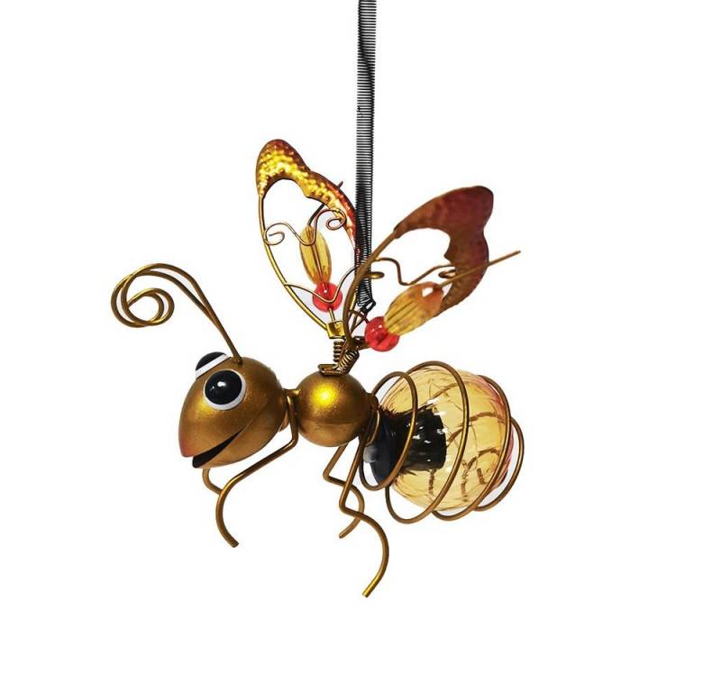 JOYOLEDER Hängeleuchte LED Solarleuchte, Solarleuchte Garten Solarlampe Gartenleuchte, Metall Biene Außen Deko, Dekoleuchte, Bakon, Gartenleuchte von JOYOLEDER