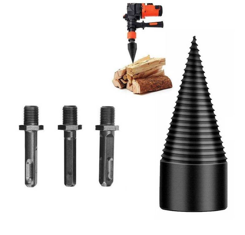 JOYOLEDER Holzbohrer Bohrer- und Bit-Set 32mm/42mm Spaltbohrer für Brennholz, (High-Speed Spaltkegel für die Holzbearbeitung) von JOYOLEDER