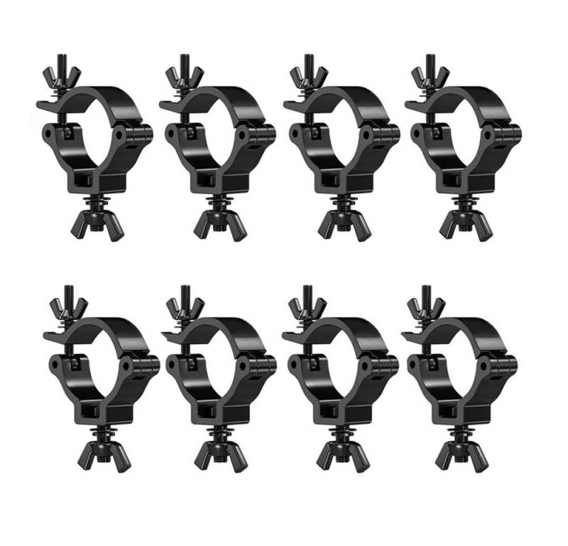 JOYOLEDER Klemmen 8er Pack Traverse Klemmen 48-51mm - 100kg Tragkraft -, (Aluminium Bühnenlicht Klemmen für Scheinwerfer, 8-St., Moving Heads & AMP,DJ Beleuchtung,Bühnenlicht Klemmen), Professionelle Stage Lighting Halterung von JOYOLEDER