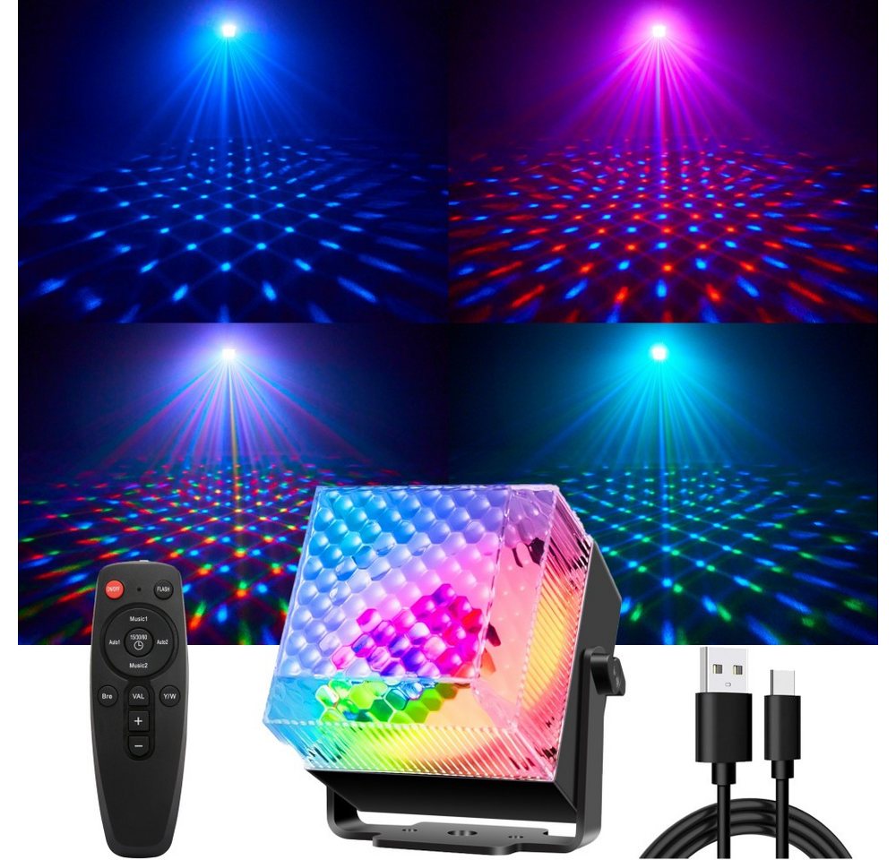 JOYOLEDER LED Discolicht Discolicht Musikgesteuert Disco-Lamp Lichteffekt, 5W, für Party + Dekoration, RGB Farbenspiel Bühnenlicht von JOYOLEDER