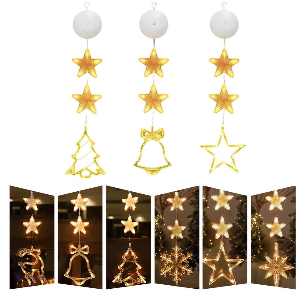 JOYOLEDER LED Fensterleuchter LED-Lichterkette Fenster Weihnachtslichterkette mit Saugnapf JOYOLEDER LED Fensterleuchter LED-Lichterkette Fenster Weihnachtslichterkette mit Saugnapf von JOYOLEDER