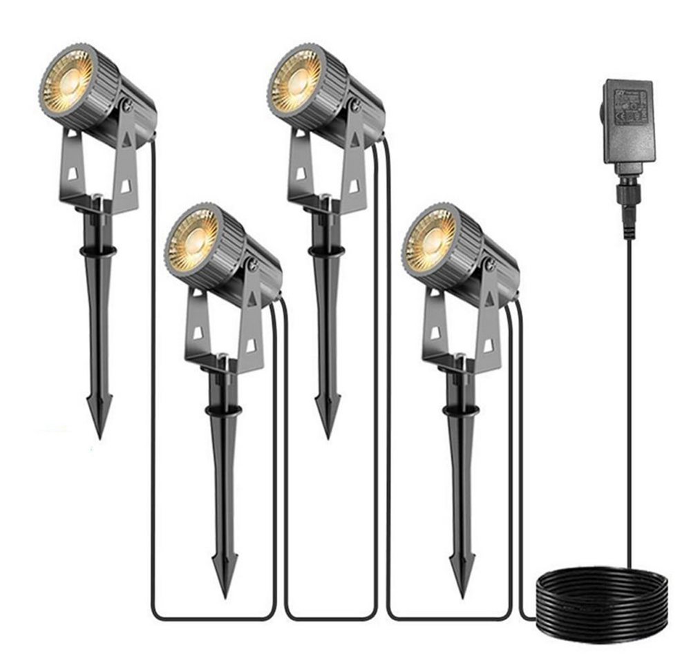 JOYOLEDER LED Gartenstrahler IP66 LED Gartenlampe mit Erdspieß, Wasserdicht Spießstrahler, 4 in 1, Gartenbeleuchtung für Außen Garten Rasen Dekorative JOYOLEDER LED Gartenstrahler IP66 LED Gartenlampe mit Erdspieß, Wasserdicht Spießstrahler, 4 in 1, Gartenbeleuchtung für Außen Garten Rasen Dekorative von JOYOLEDER