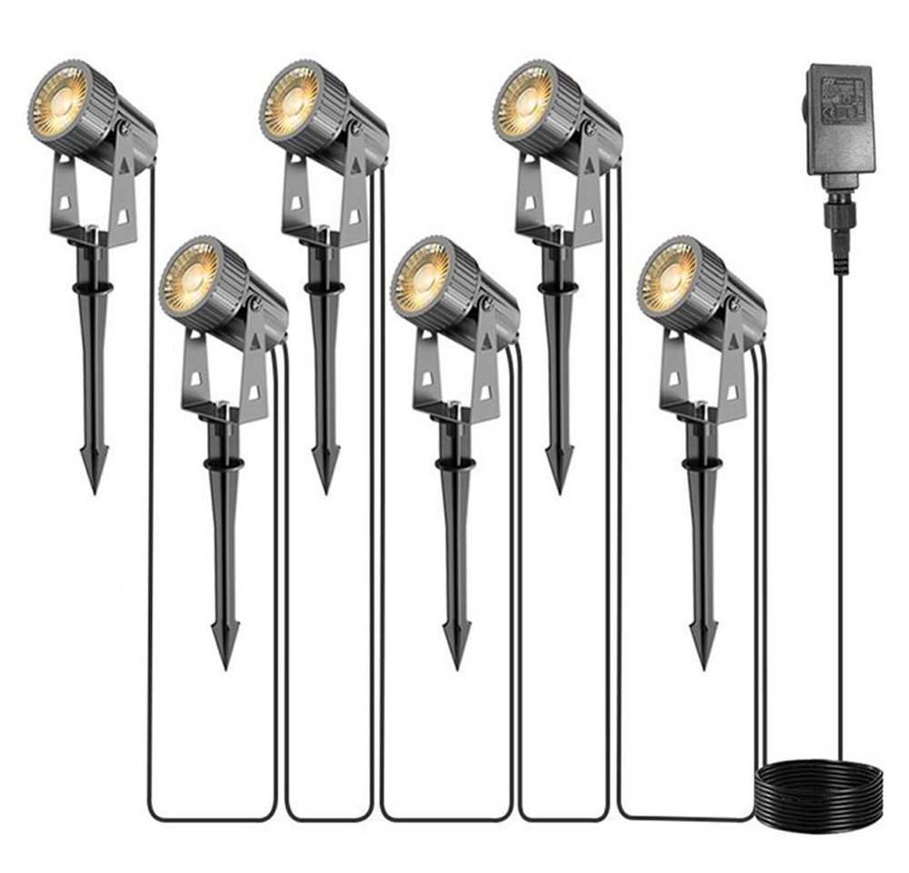 JOYOLEDER LED Gartenstrahler IP66 LED Gartenlampe mit Erdspieß, Wasserdicht Spießstrahler, 6 in 1, Gartenbeleuchtung für Außen Garten Rasen Dekorative JOYOLEDER LED Gartenstrahler IP66 LED Gartenlampe mit Erdspieß, Wasserdicht Spießstrahler, 6 in 1, Gartenbeleuchtung für Außen Garten Rasen Dekorative von JOYOLEDER
