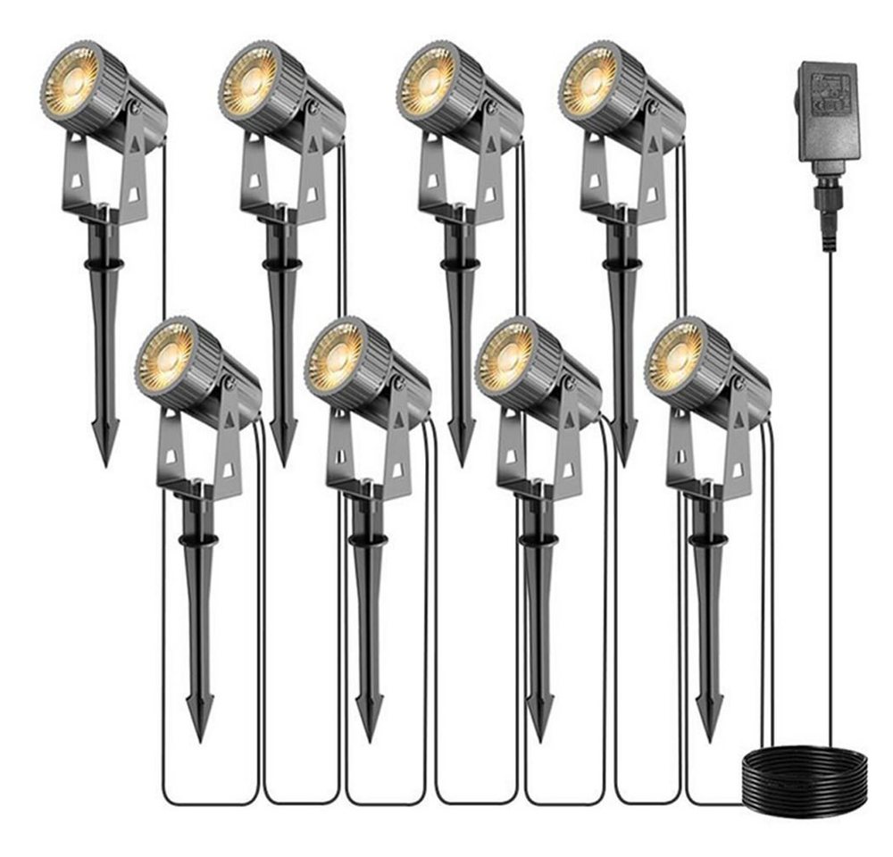 JOYOLEDER LED Gartenstrahler IP66 LED Gartenlampe mit Erdspieß, Wasserdicht Spießstrahler, 8 in 1, Gartenbeleuchtung für Außen Garten Rasen Dekorative JOYOLEDER LED Gartenstrahler IP66 LED Gartenlampe mit Erdspieß, Wasserdicht Spießstrahler, 8 in 1, Gartenbeleuchtung für Außen Garten Rasen Dekorative von JOYOLEDER