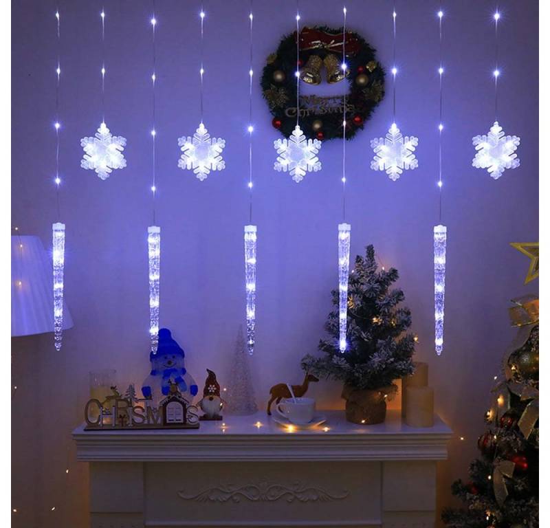 VIVIHEYDAY LED-Lichterkette Lichtervorhang Weihnachtsbeleuchtung mit Fernbedienung, 85 LEDs 8 Modi Lichterkette Weihnachten Fenster USB Betrieben VIVIHEYDAY LED-Lichterkette Lichtervorhang Weihnachtsbeleuchtung mit Fernbedienung, 85 LEDs 8 Modi Lichterkette Weihnachten Fenster USB Betrieben von VIVIHEYDAY