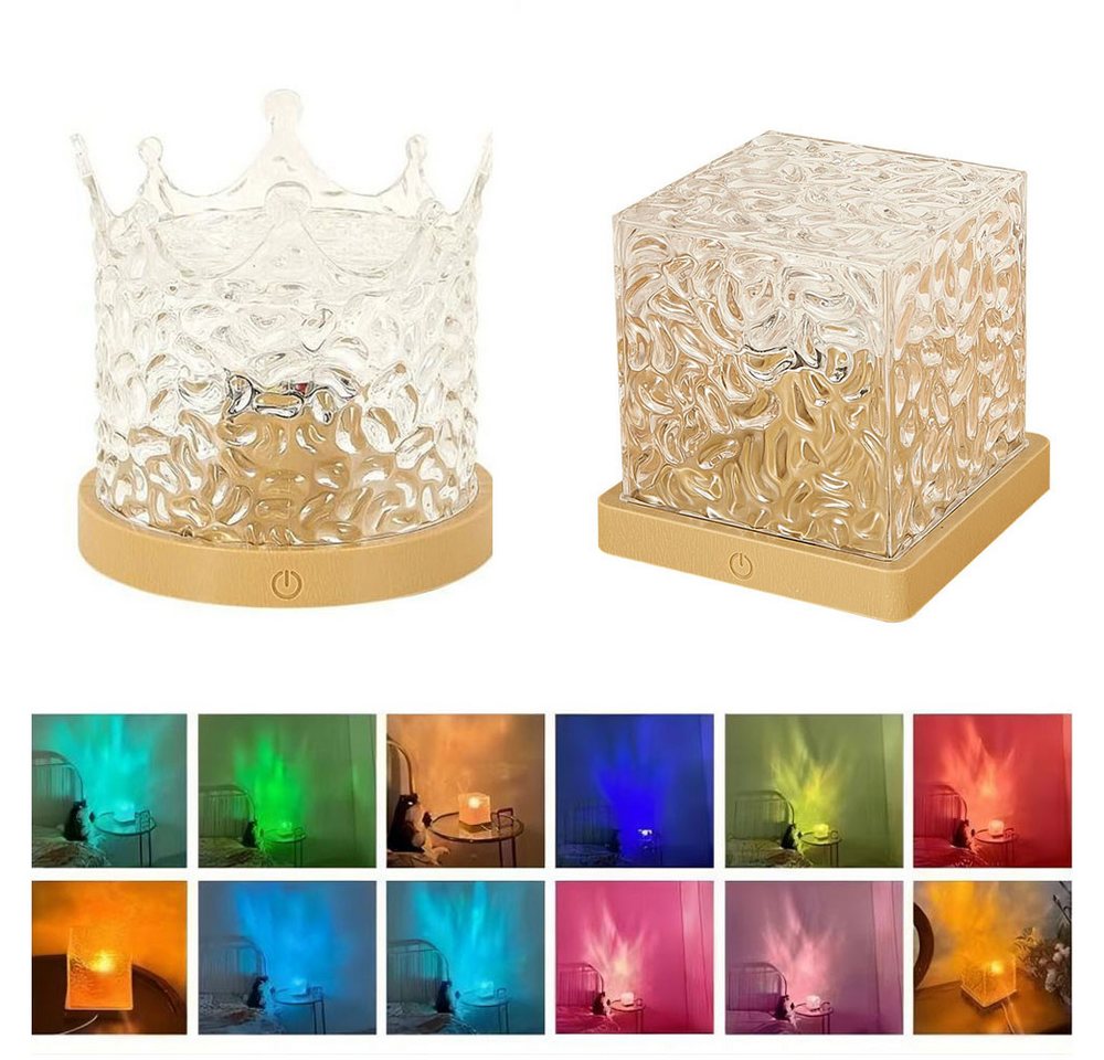 JOYOLEDER LED Nachtlicht Rotierende Wasserwelle Nachtlicht kreative Projektorlampe, Atmosphäre Lampe Geschenk JOYOLEDER LED Nachtlicht Rotierende Wasserwelle Nachtlicht kreative Projektorlampe, Atmosphäre Lampe Geschenk von JOYOLEDER