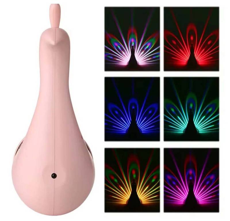 VIVIHEYDAY LED Nachtlicht Touch-Schalter Pfauen-Wandleuchte,9-Farbe LED-Pfauen-Projektionslampe, mit Fernbedienung, Wiederaufladbares Nachtlicht per USB, für Die Inneneinrichtung im Wohnzimmer Schlafzimmer Büro VIVIHEYDAY LED Nachtlicht Touch-Schalter Pfauen-Wandleuchte,9-Farbe LED-Pfauen-Projektionslampe, mit Fernbedienung, Wiederaufladbares Nachtlicht per USB, für Die Inneneinrichtung im Wohnzimmer Schlafzimmer Büro von VIVIHEYDAY