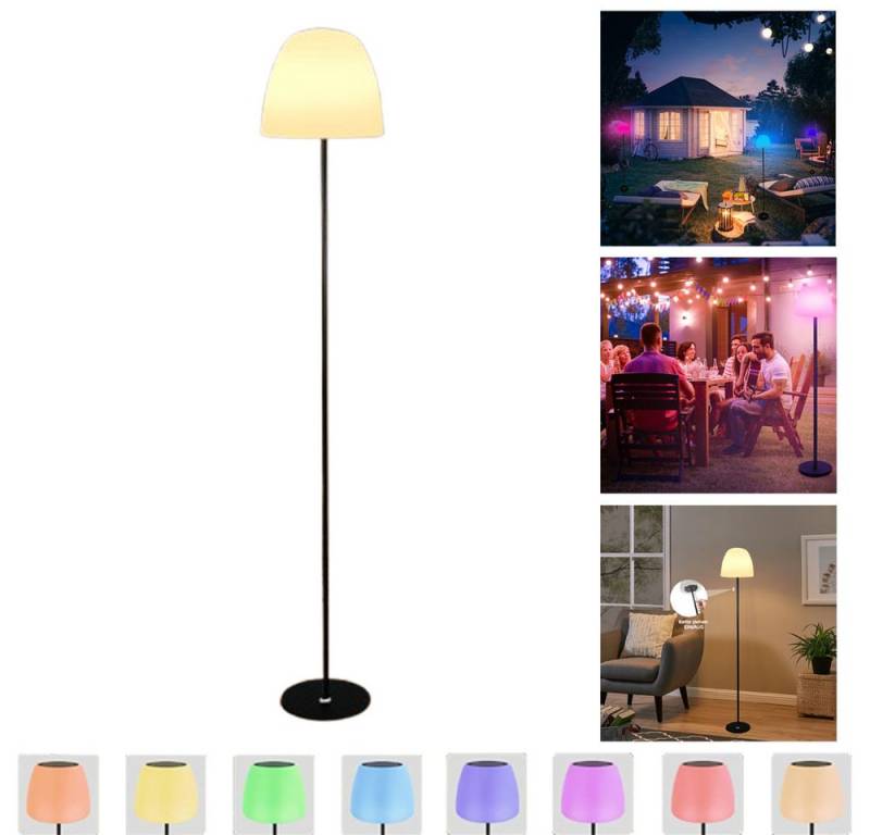 JOYOLEDER LED Solarleuchte Solar Stehlampe Outdoor Stehlampe mit Lichtsensor, Dimmbar Warmweiß, RGB Stehlampe Kabellos stehleuchte, Aufladbar Akku Stehlampe, Wasserdicht LED Stehlampe Außen für TerrassenGarten von JOYOLEDER