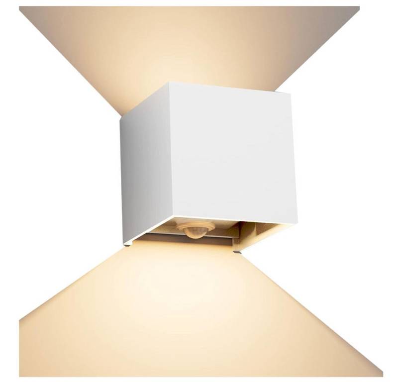 JOYOLEDER LED Wandleuchte Wasserdicht Wandlampe Auf und ab Einstellbarer Lichtstrahl, LED Wandlampe mit Bewegungsmelder, für Wohnzimmer, Flur, Balkon, Hotel von JOYOLEDER