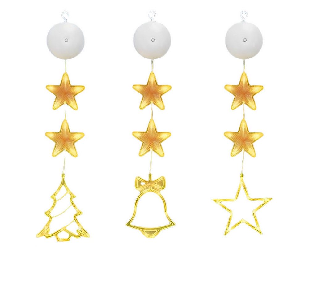 JOYOLEDER Lichterkette Beleuchtetes Weihnachtsbeleuchtung LED Fenster Lichtervorhang, mit Saugnapf Hängende Deko JOYOLEDER Lichterkette Beleuchtetes Weihnachtsbeleuchtung LED Fenster Lichtervorhang, mit Saugnapf Hängende Deko von JOYOLEDER