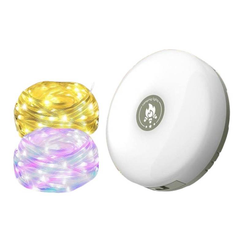JOYOLEDER Lichterkette LED Magnet Camping Lichterkette,USB Wiederaufladbare Campinglampe, Aufrollbar von JOYOLEDER